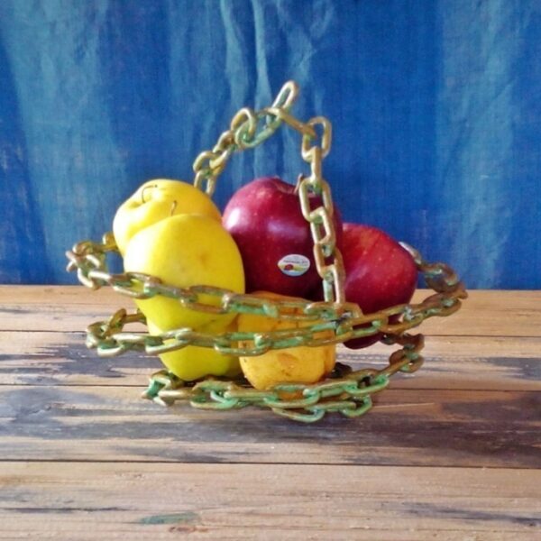 Portafrutta moderno a maglie di catena
