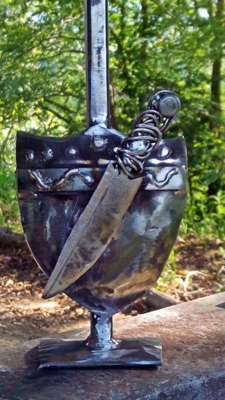 Lamp in medieval style wrought iron